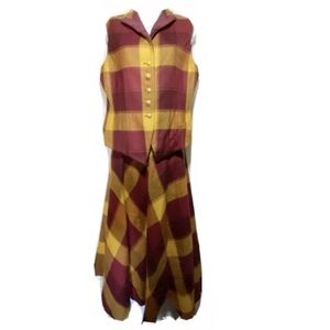 🧥 Vintage 1970s Mondi Designer Plaid Suit Set